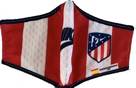 Mascara personalizada Atletico de Madrid 2020 2021 Vermelha